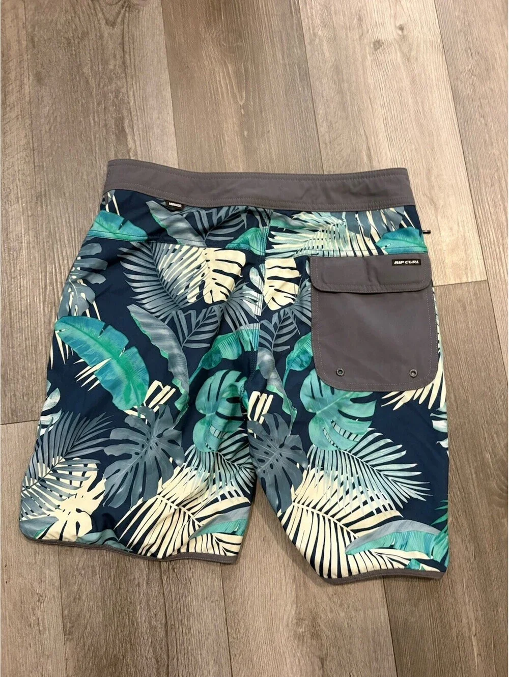 RIP CURL Mirage Board Shorts Mens Size 29 Blue Floral Surfer Swim Beach Casual